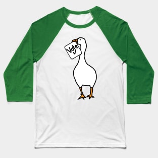 White Goose with Stolen Vote Message Baseball T-Shirt